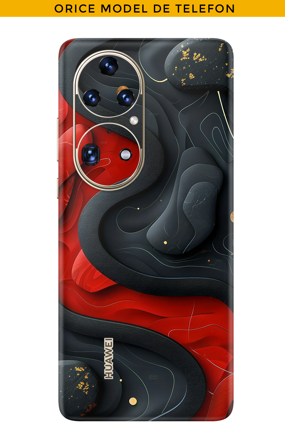 Skin JEDES TELEFON - Rot Schwarz