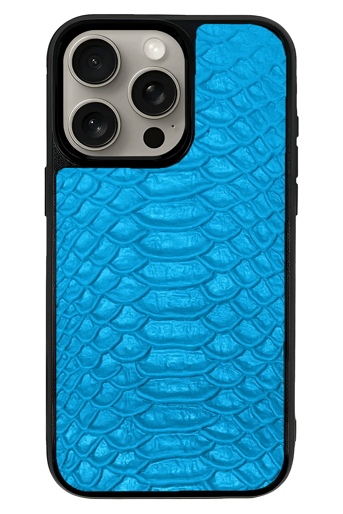 Husa iPhone - PIELE TEXTURA PITON turcoaz
