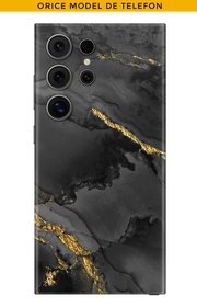 Skin JEDES HANDY - Dunkel mit 22k Gold